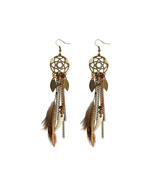 Dreamcatcher Feather Earrings