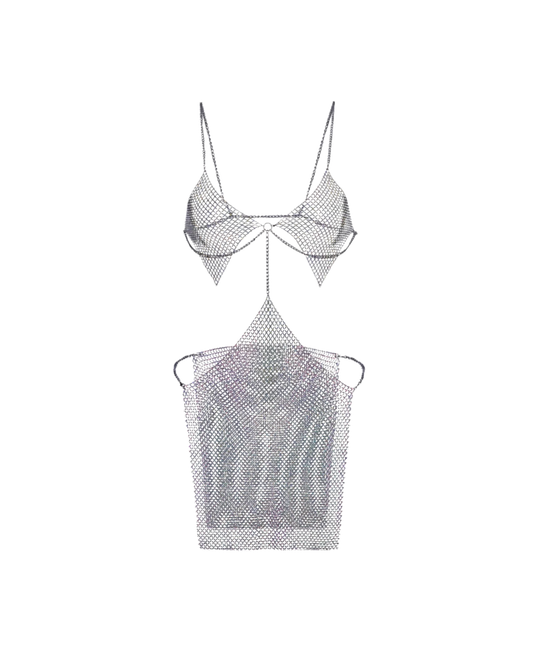 Robe en maille cristal