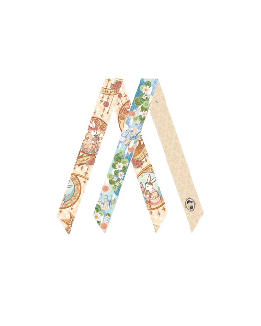 Écharpe Twilly à motif lapin et fleurs