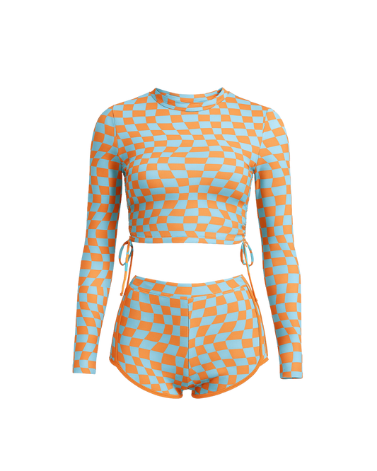 Rashguard Retro Beach Set