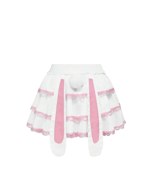 Mini-jupe à volants lapin