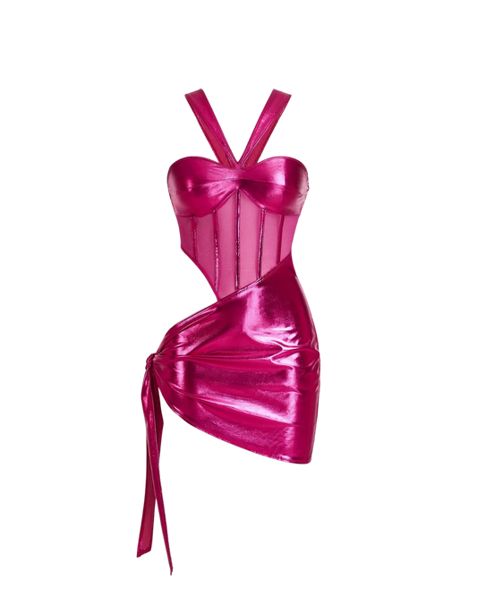 Mini-robe corset dos nu