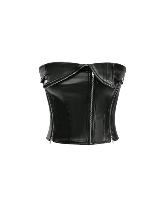 Haut bustier zippé