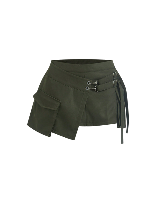 Jupe-short utilitaire à crochets