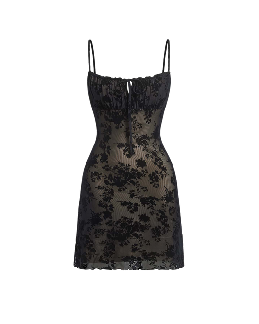 Robe en dentelle fleurie