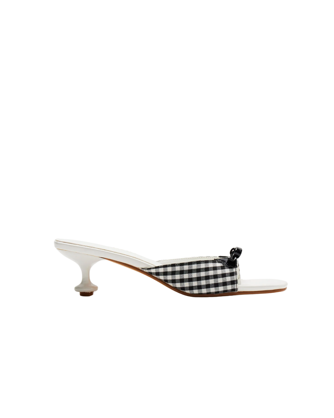 Escarpins à petits talons avec nœud Vichy