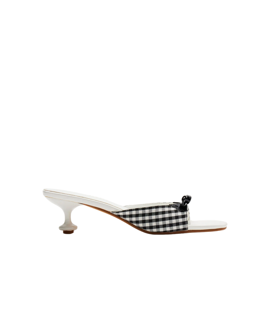 Vichy Bow Kitten Heels