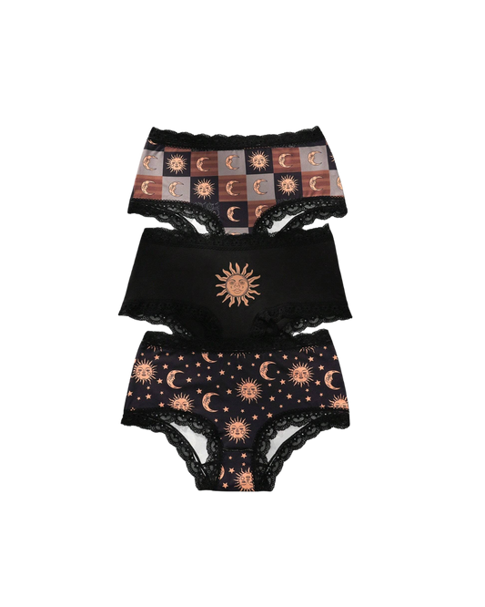 Ensemble culotte en dentelle céleste