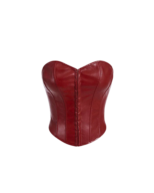 Haut corset en cuir