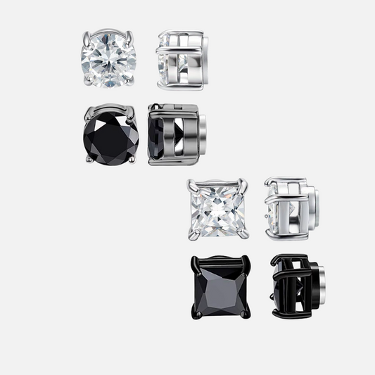 Boucles d'oreilles magnétiques en cristal