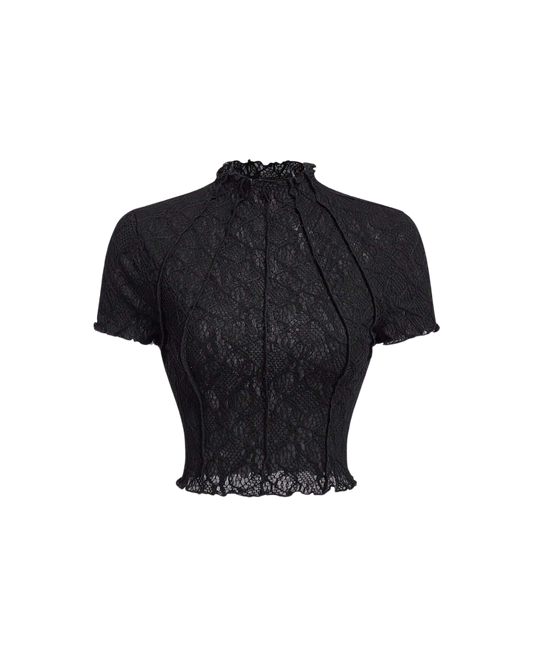 T-shirt en maille transparente