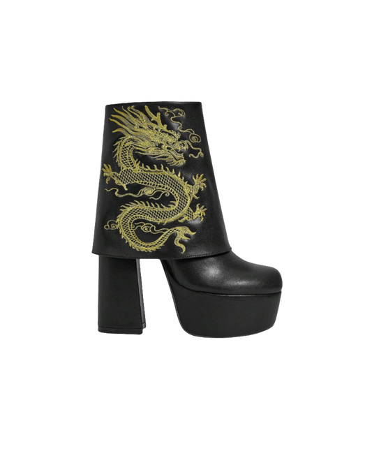 Bottines à motif dragon