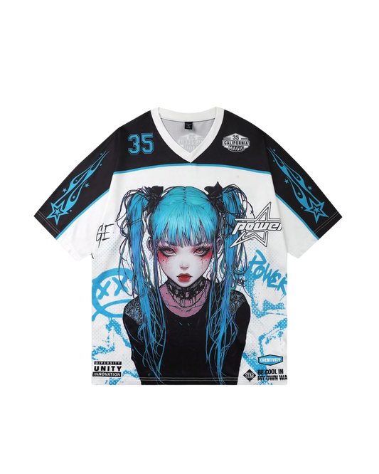 T-shirt oversize Cyber Girl