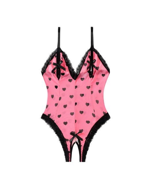 Body en maille cœur