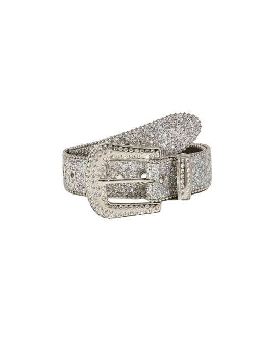 Ceinture à boucle en strass