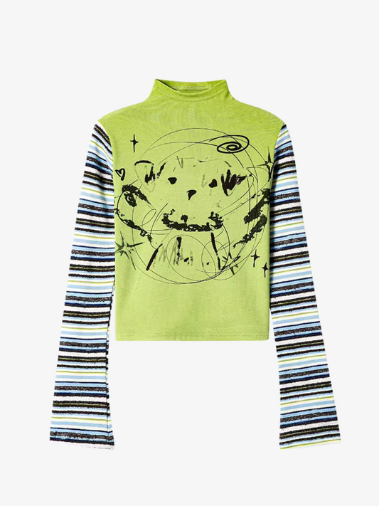 T-shirt à rayures artistiques