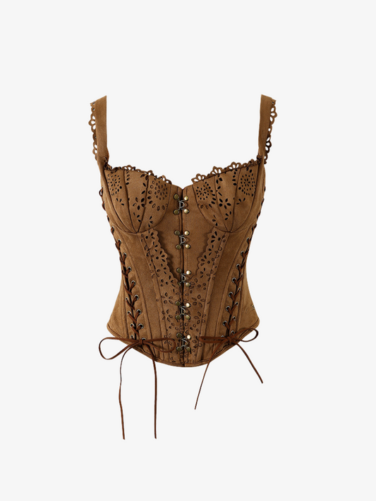 Corset bohème en daim
