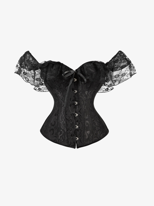 Corset en dentelle à taille marquée