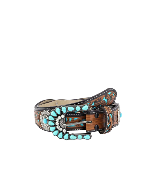 Ceinture Concho Turquoise Occidentale