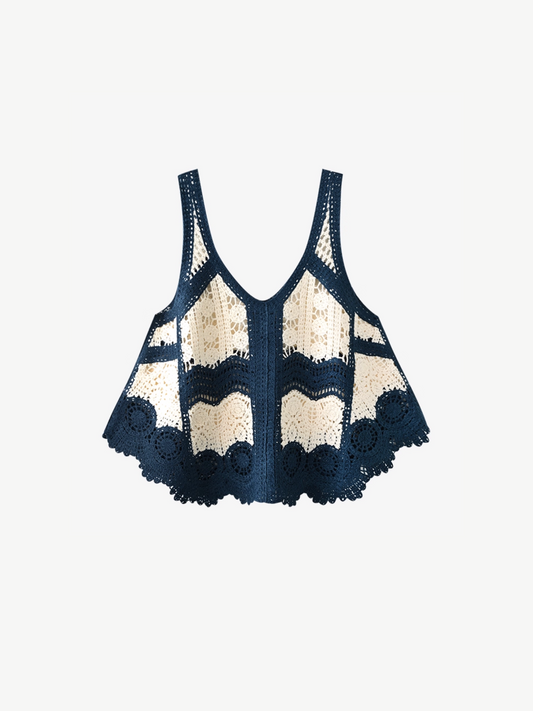 Haut en tricot à chevrons