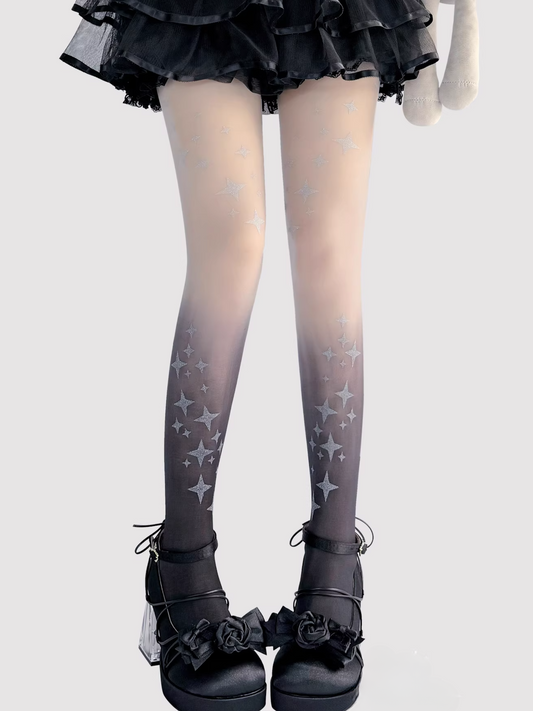 Collants dégradés étoiles