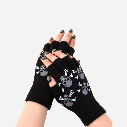 Gants sans doigts squelette
