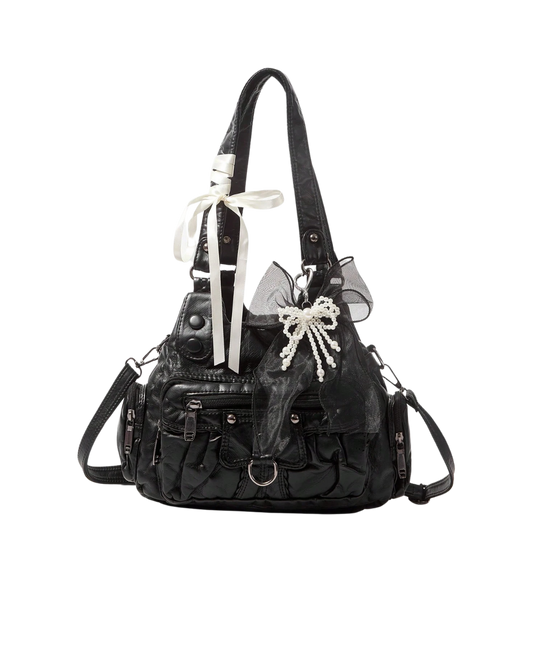 Pearl Bow Satchel Bag
