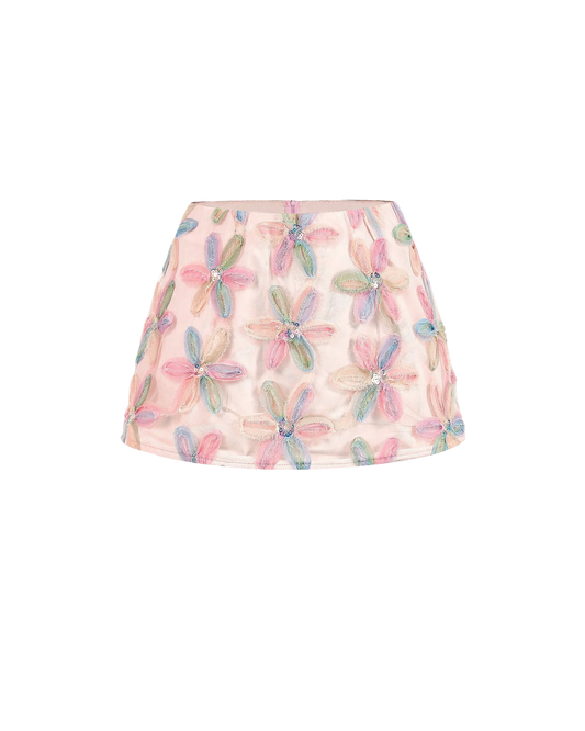 Mini-jupe fleurie Bloom
