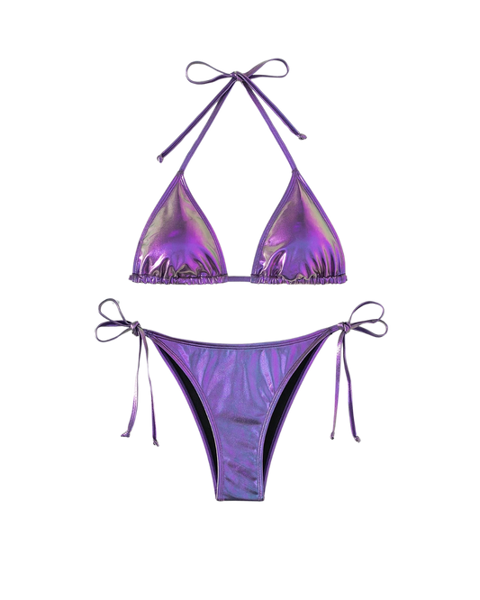 Metallic Halter Bikini