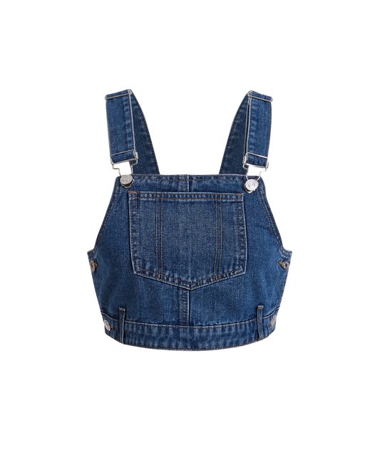 Haut salopette en jean