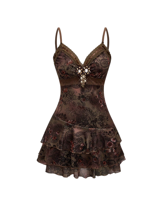 Mini-robe vintage superposée