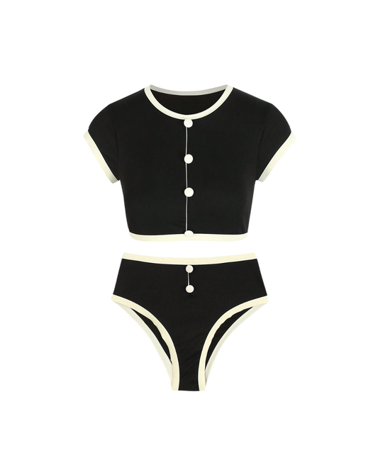 Button-Up Bikini Set
