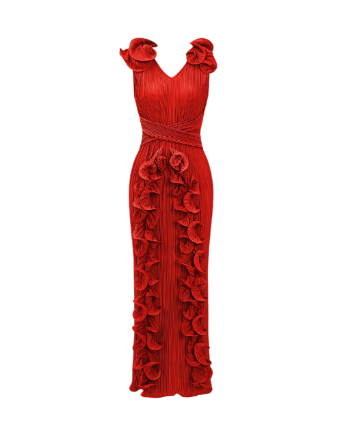 3D Floral Maxi Dress