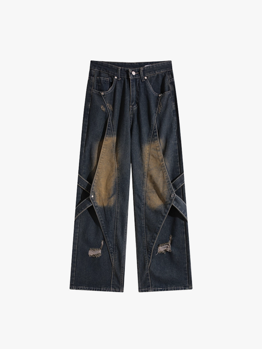 Pantalon cargo à jambes larges