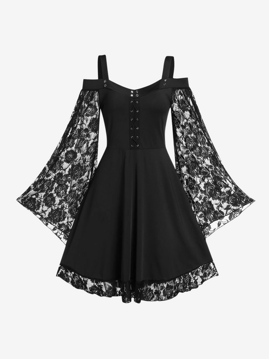 Lace Bell Sleeve Dress