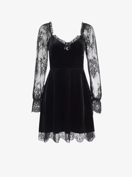 Robe taille en velours