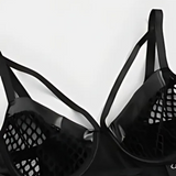Bold Mesh & Leather Bodysuit
