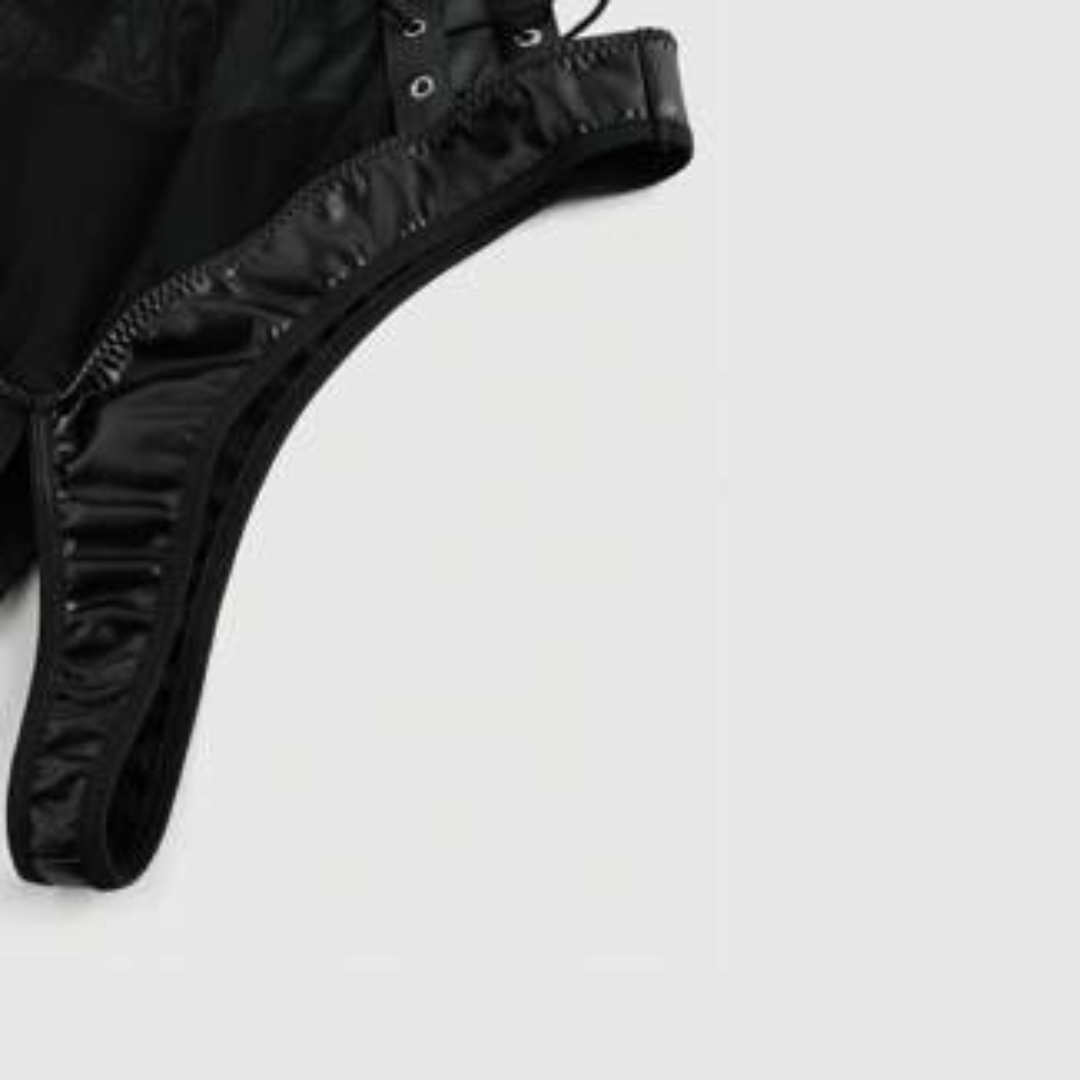 Bold Mesh & Leather Bodysuit