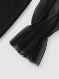 Mesh & Lace-Up Dress.