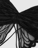 Haut à lacets avec ailes de papillon