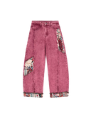 Patchwork Wide Leg Jeans