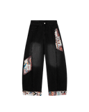 Patchwork Wide Leg Jeans
