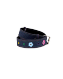 Check & Denim Flower Belt