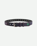 Check & Denim Flower Belt