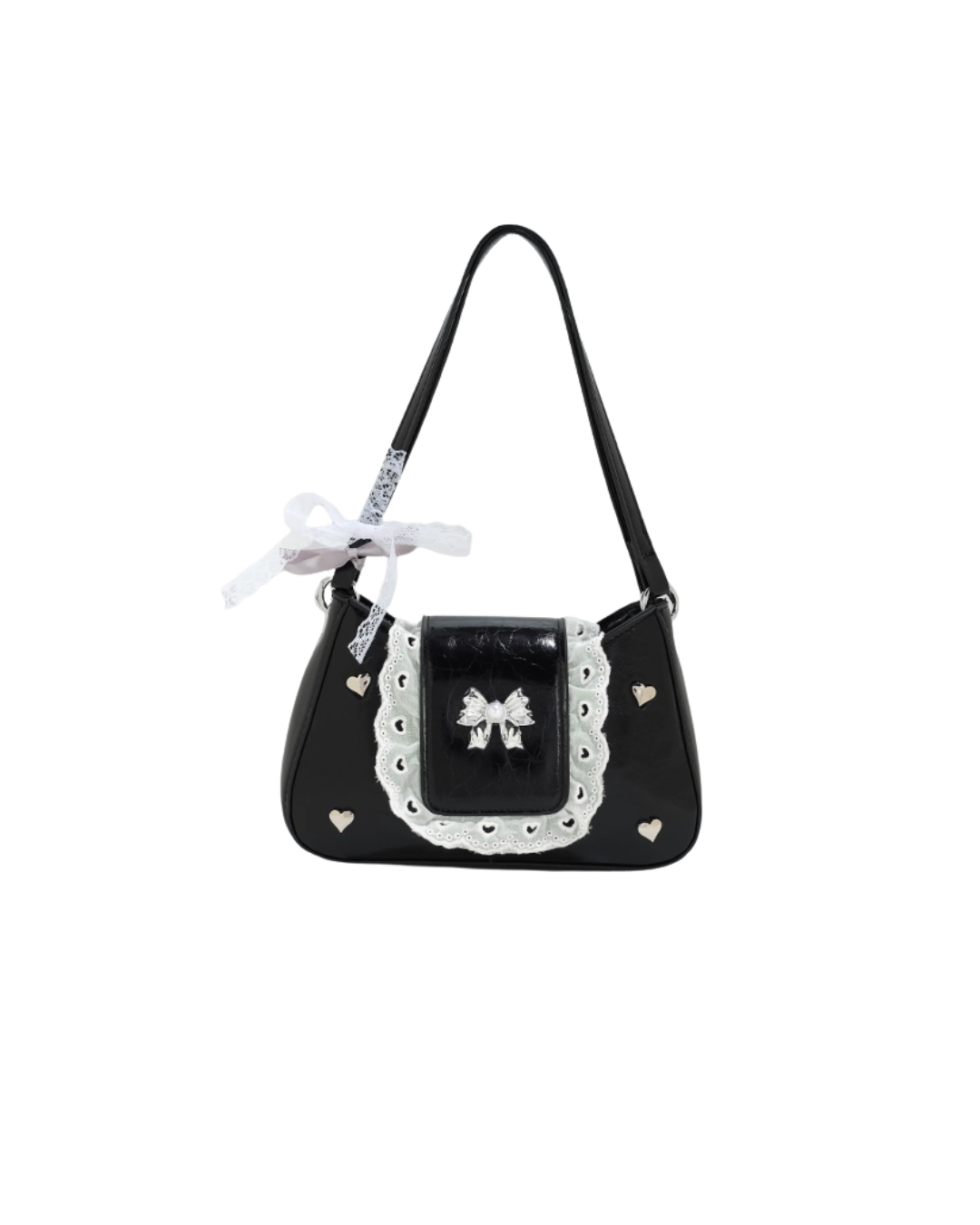 Lace Heart Bow Bag