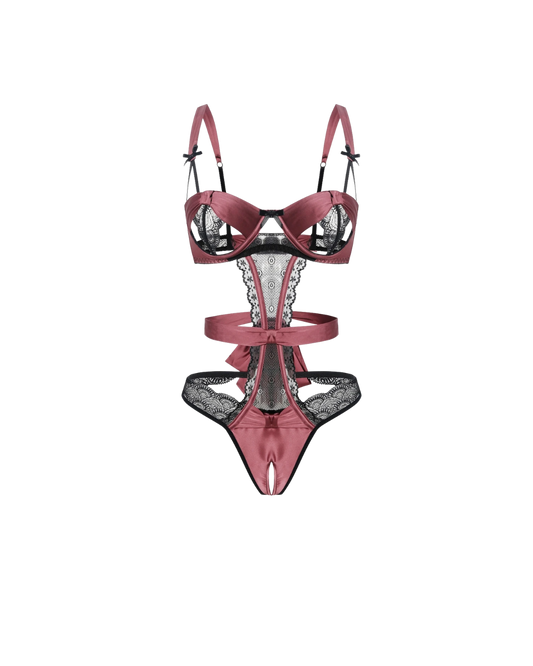 Hollow-Out Lingerie Set