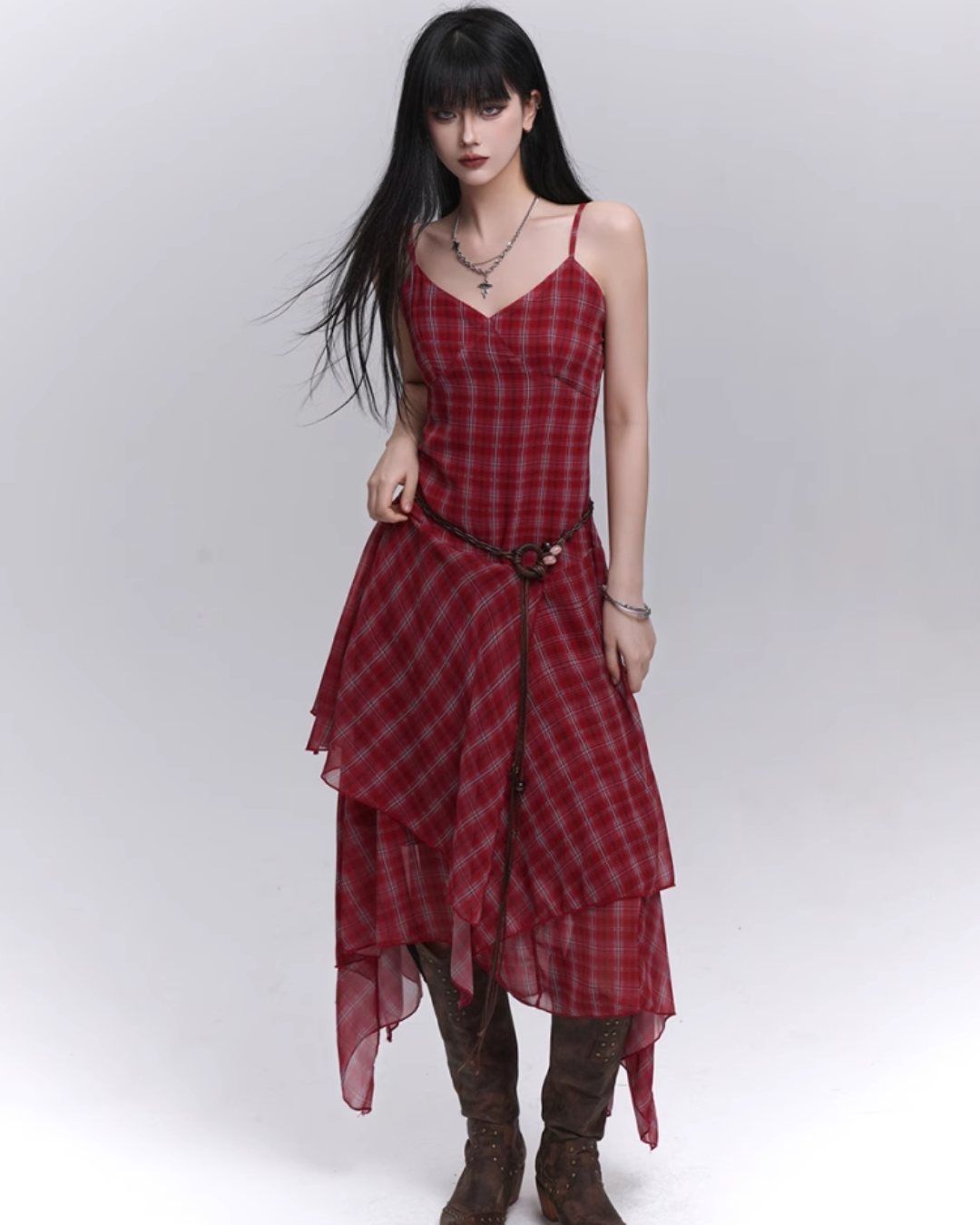 Cowgirl Red Check Dress