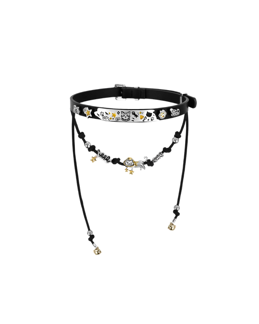 Cat Charm Choker Necklace