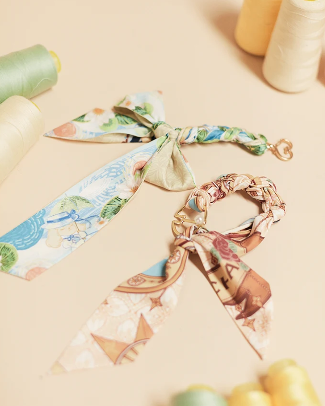 Bunny & Floral Twilly Scarf