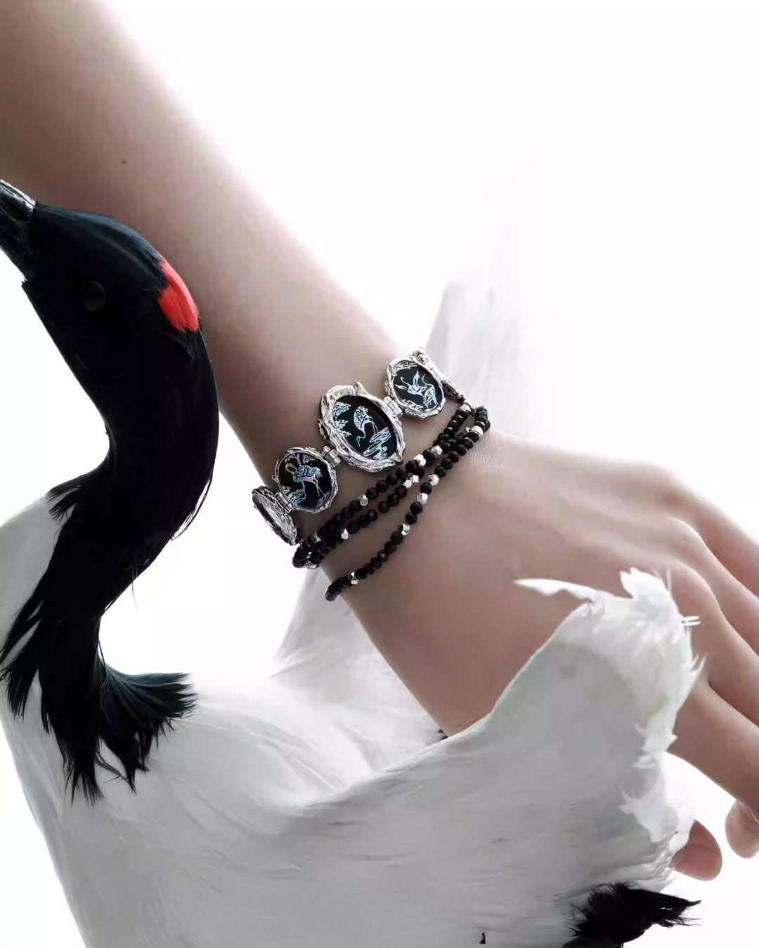 White Crane Bracelet
